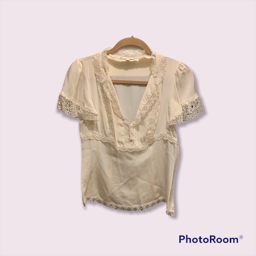 Nanette Lepore Silk Lace Blouse